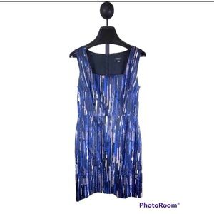 Vintage Ann Taylor Women's Geometric Abstract Printed Bodycon/Sheath Dress Siz 2